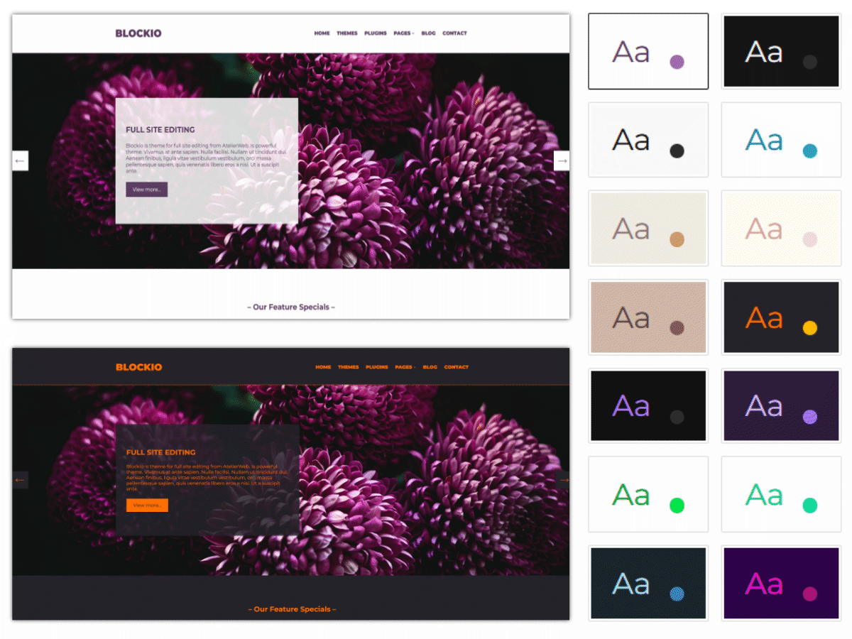 Blockio theme presetnts